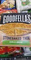 Stonebaked thin garlic bread