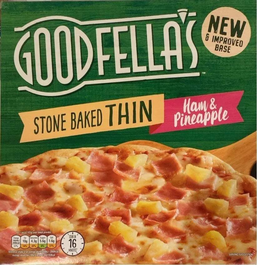 Stone Baked Thin Ham & Pineapple Pizza