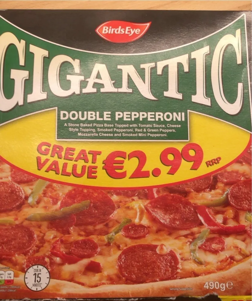 Gigantic Double Pepperoni Pizza