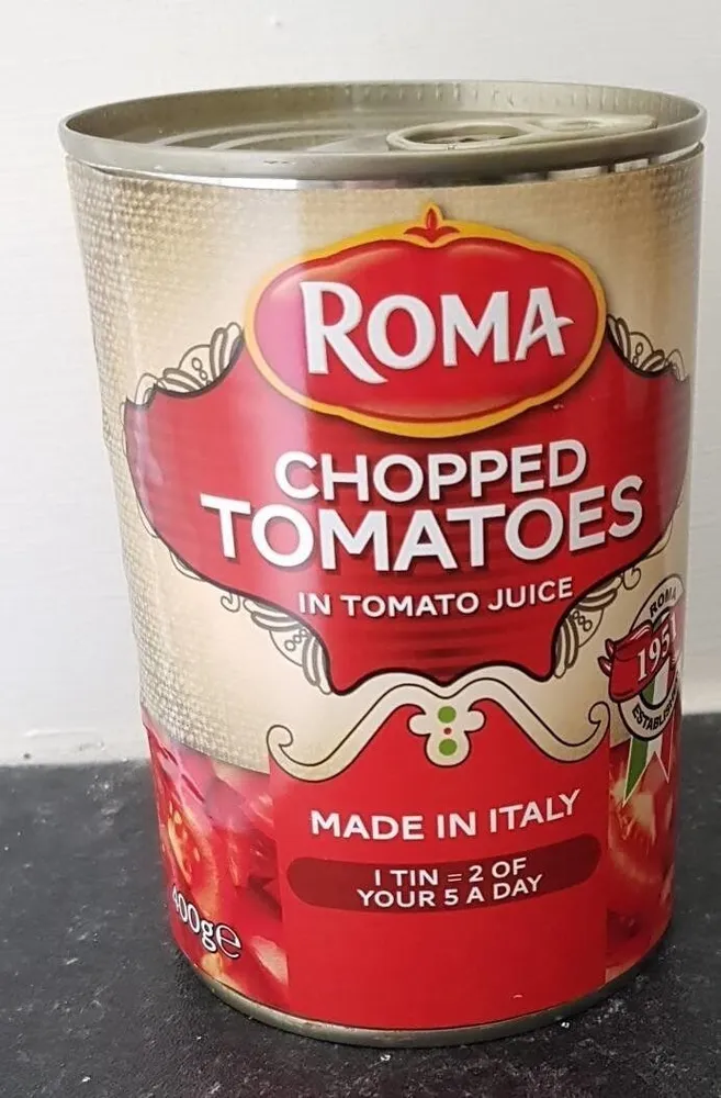 ROMA SINCE 1951 CHOPPED TOMATOES NRICH TOMATO JUIC