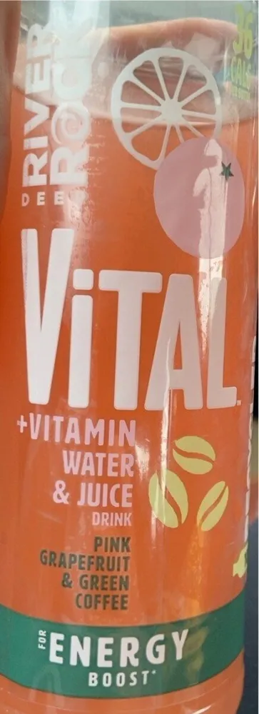 Vital Vitamin Water and Juice Pink Grapefruit and Green Coffee