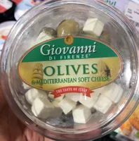 Olives and mediterranean soft cheese
