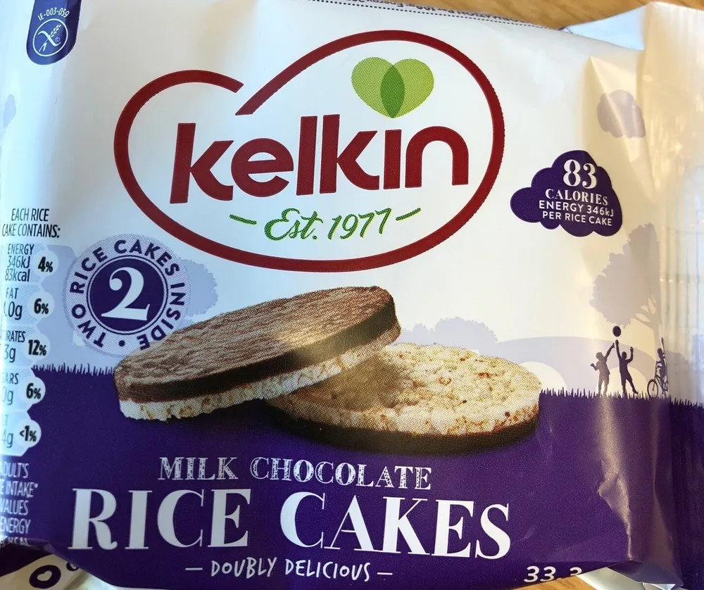 Milk chocolate rice cake