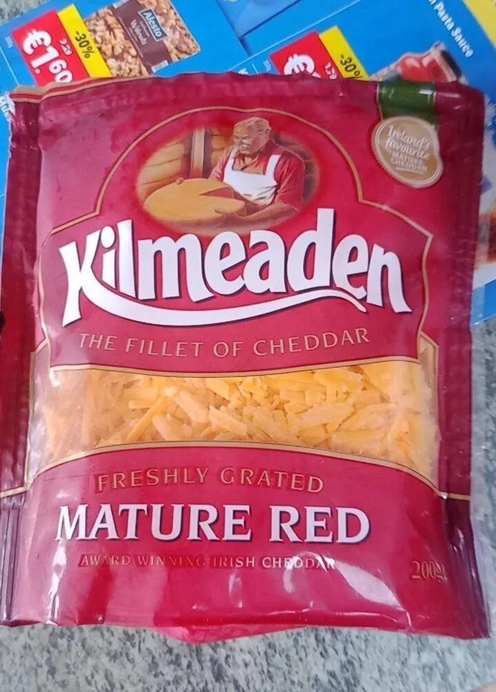 Freshly grated mature red cheddar