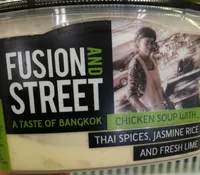Chicken soup thai spices rice lime
