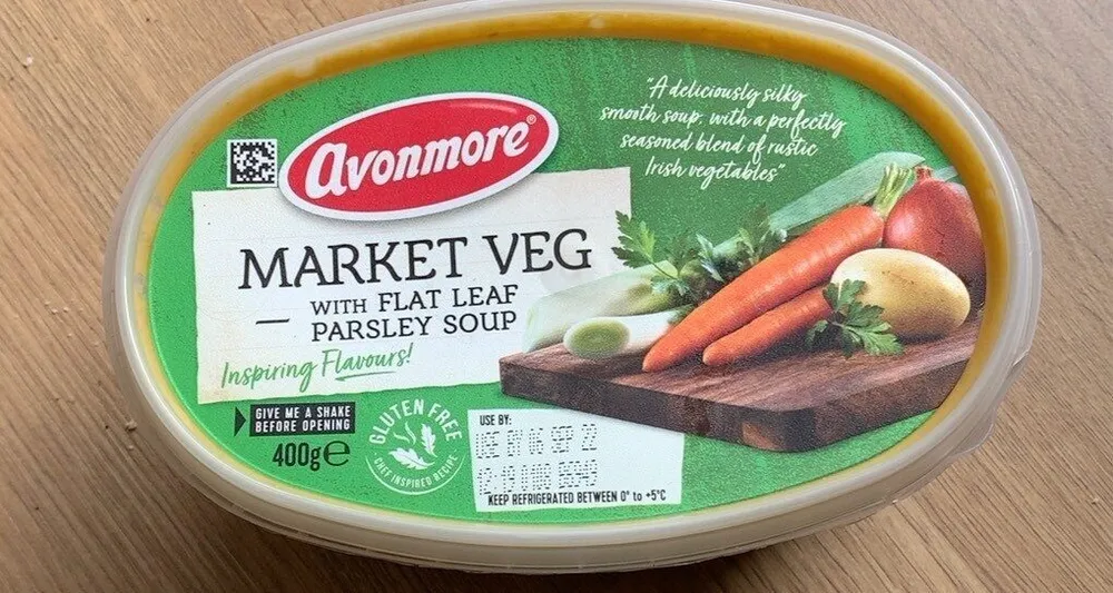 Market Veg with flat leaf parsely soup