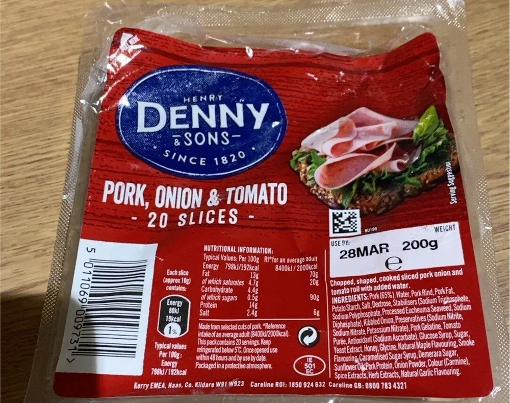Pork onion & tomato