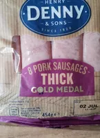 Thick pork sausages