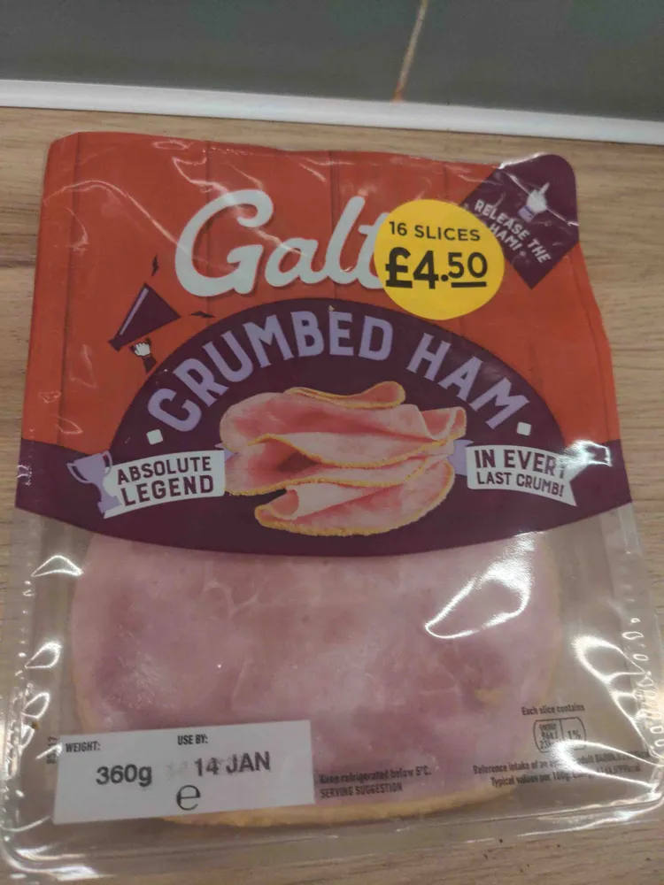 Crumbled ham