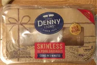Skinless pork sausages