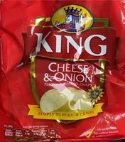 KING CHEESE & ONION FLAVOUR POTATO CRISPS SIMPLY S