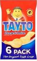 Cheese & Onion Flavour Potato Crisps 6 x