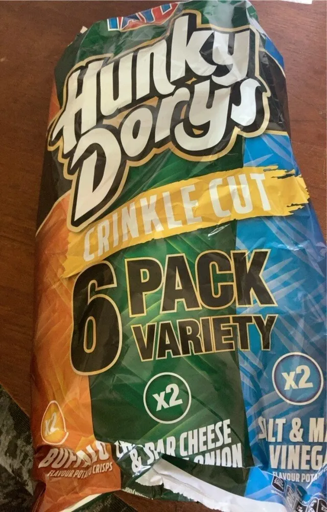Hunky dorys crinkle cut 6 pack
