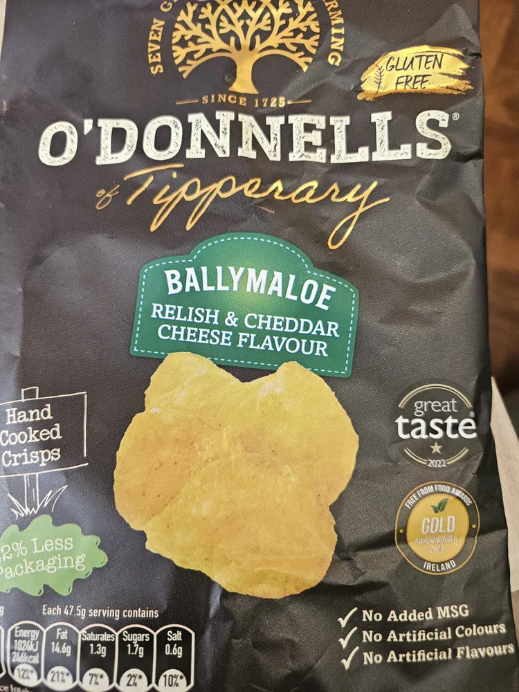 o donnells crisps cheese & onion