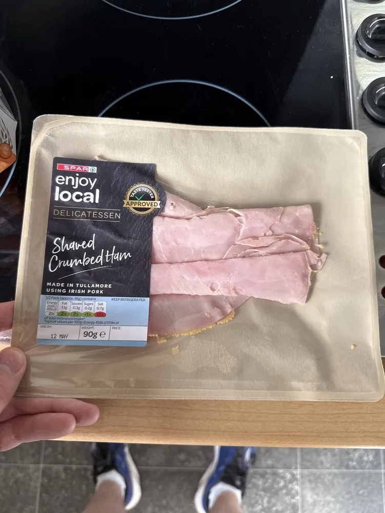 Spar shaved crumbed Ham