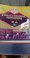 8 Garlic & Coriander Pappadums