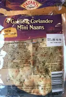 4 Garlic & Coriander Mini Naans