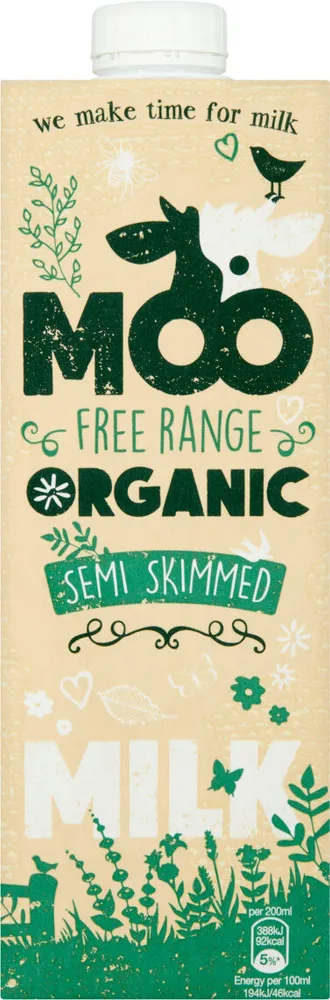 Moo Organic Semi Skimmed Milk