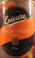 Peach halves in syrup