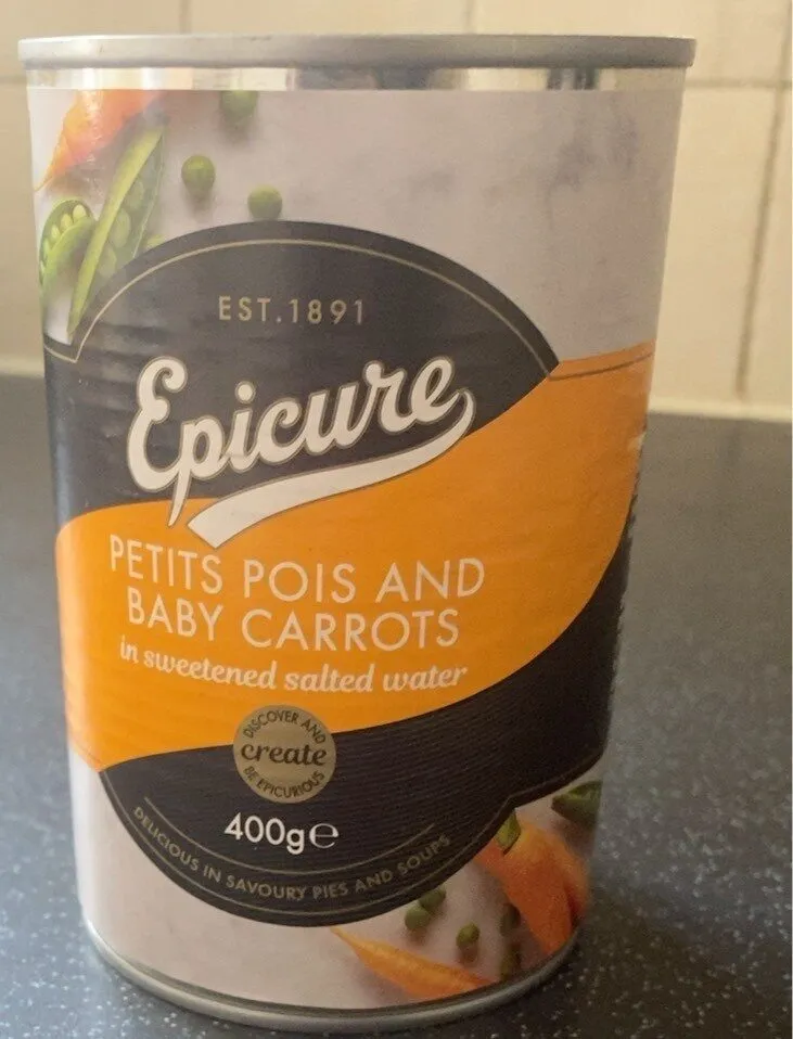 Petits pois and baby carrots