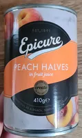 peach halves in fruit juice
