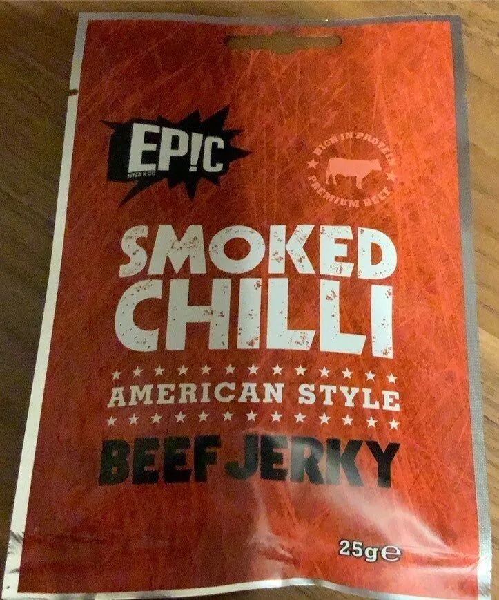 Smoked chilli american style beef jerky