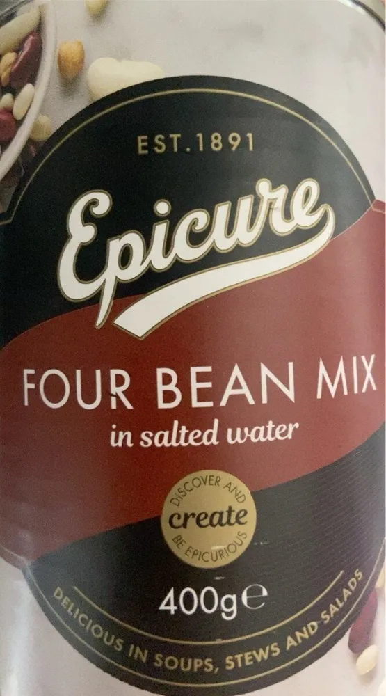 Four bean mix in salted water
