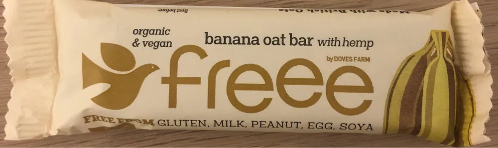Banana oat bar with hemp