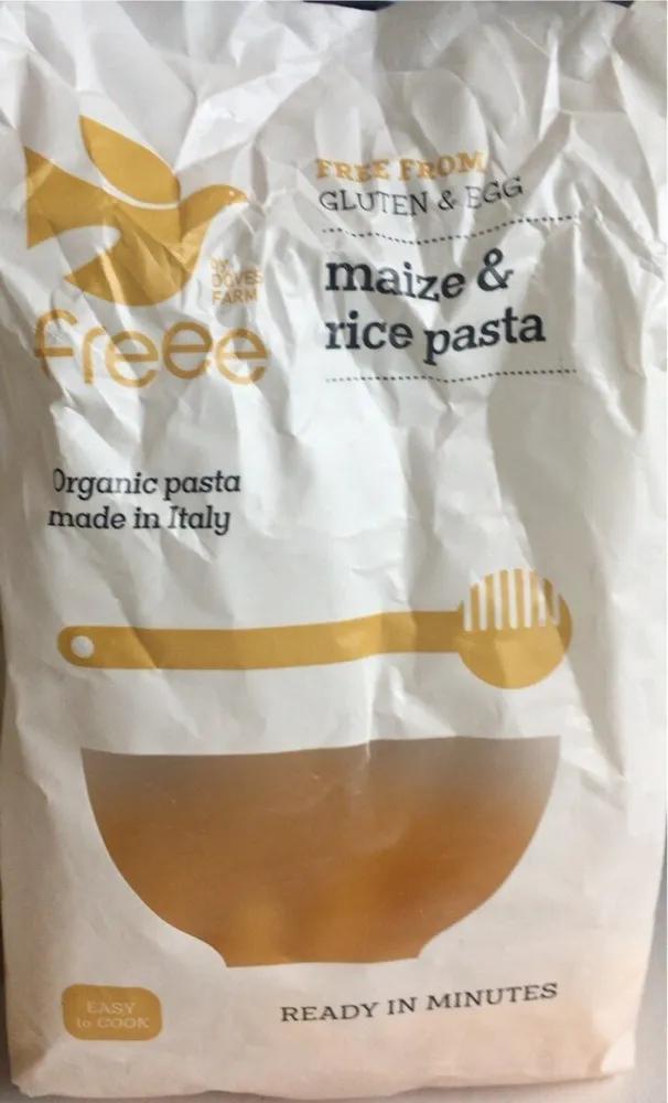 Maize & rice pasta