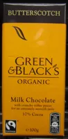 Black's Organic Butterscotch Milk Chocolate Bar