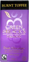 Green & black's organic chocolate bar dark with toffee