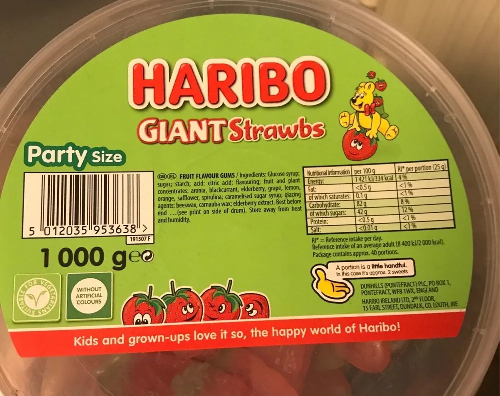 Haribo giant strawbs
