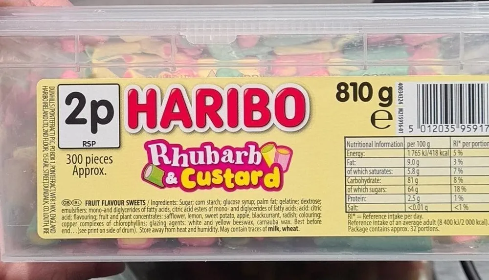 Rhubarb custard