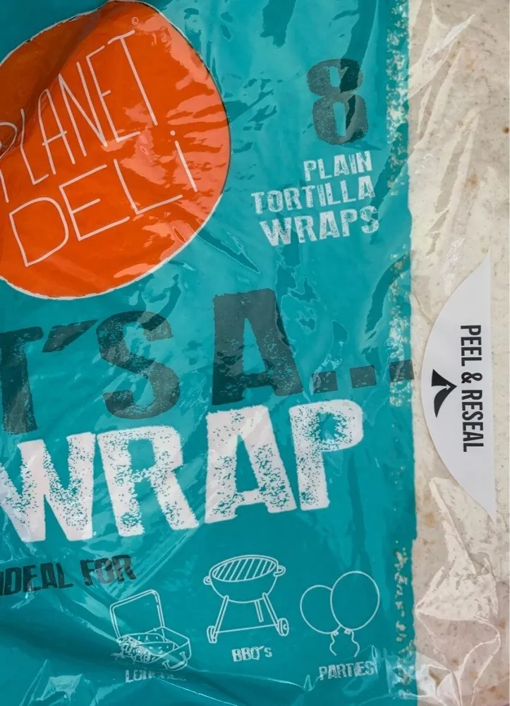 8 plain tortillia wraps