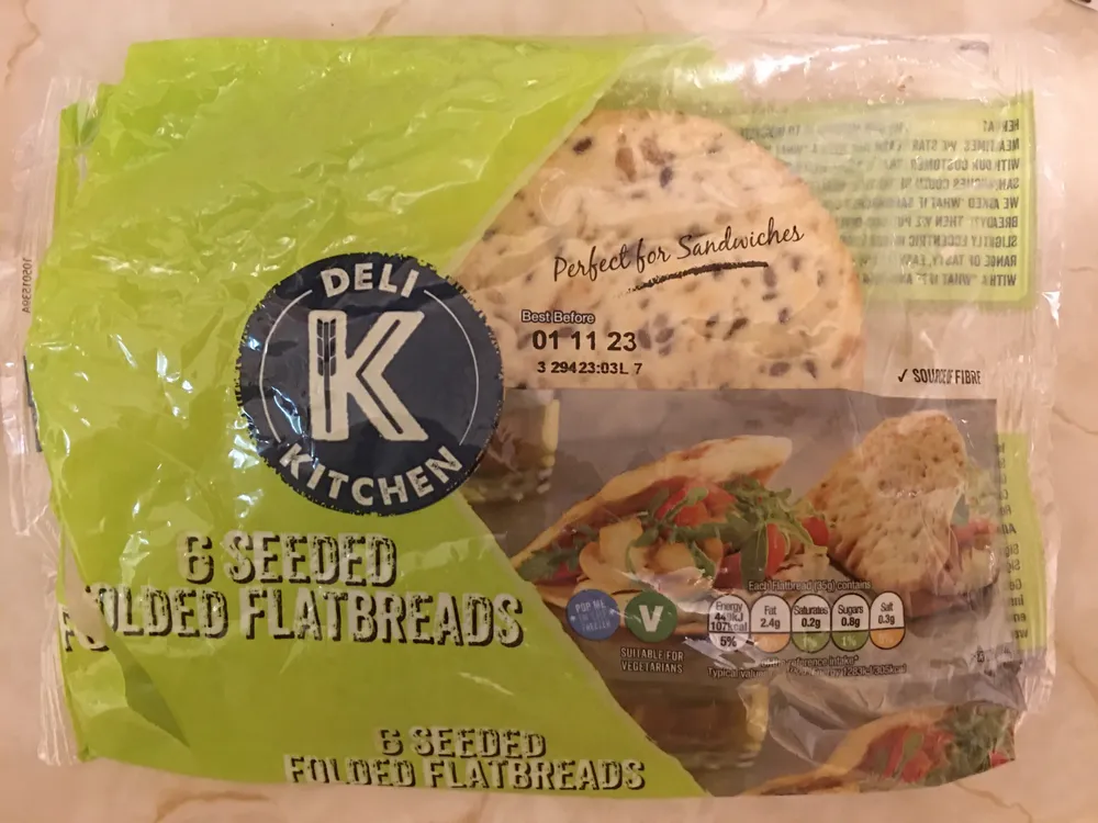6 Seeded Folded Flatbreads