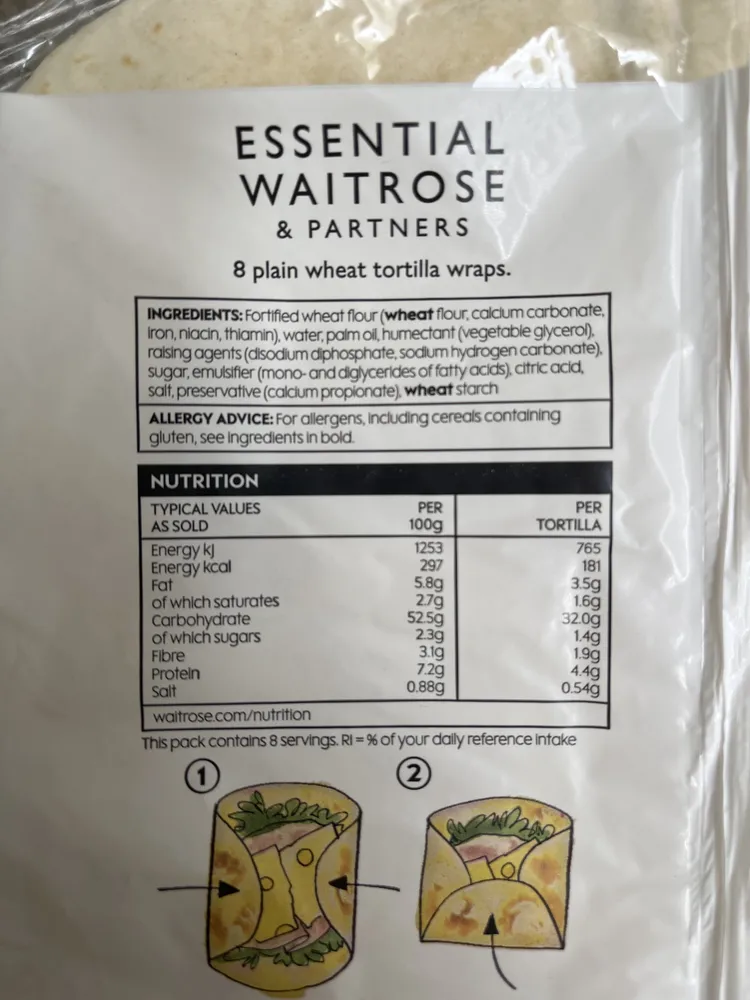 Large tortilla wraps