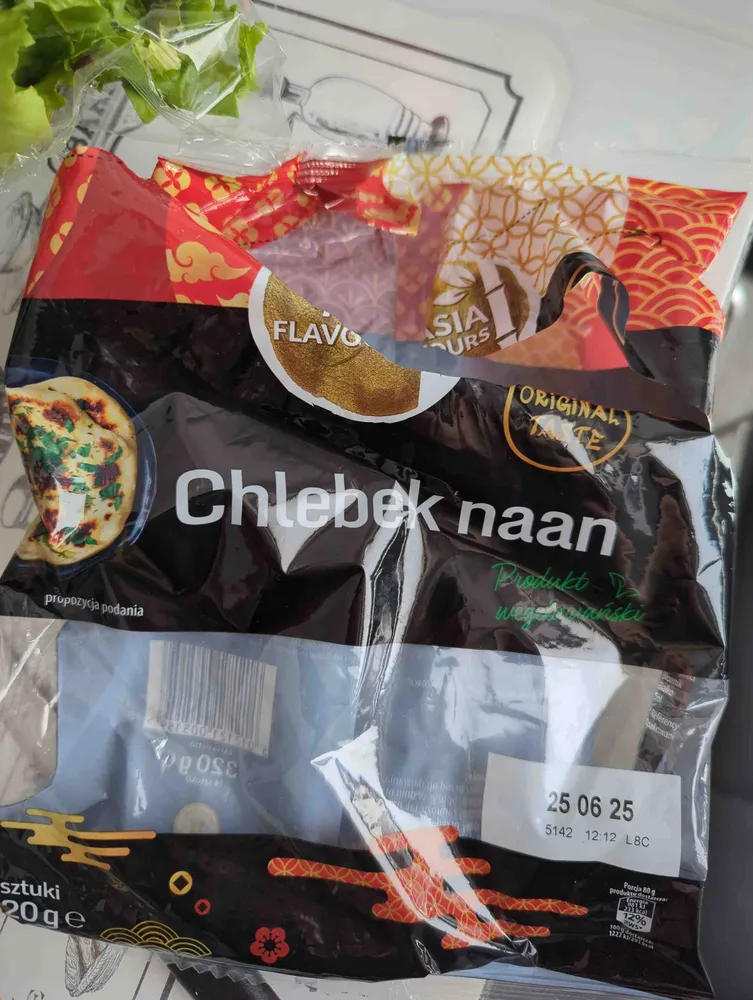 Płasko chlebek w stylu indyjskim Naan