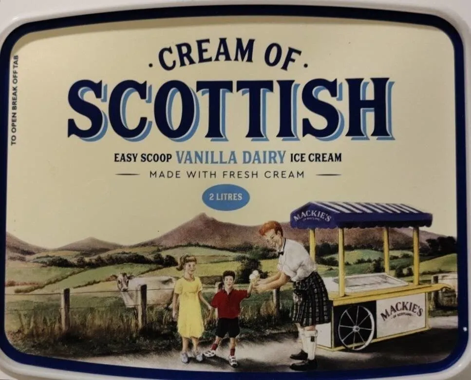TO OPEN BREAK OFF TAB CREAM OF SCOTTISH EASY SCOOP