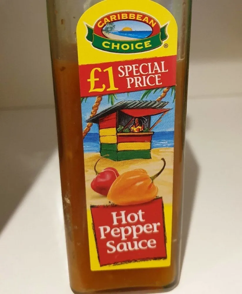 Caribbean choice hot pepper sauce
