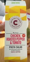 chicken, roasted pepper and tomato pasta salad