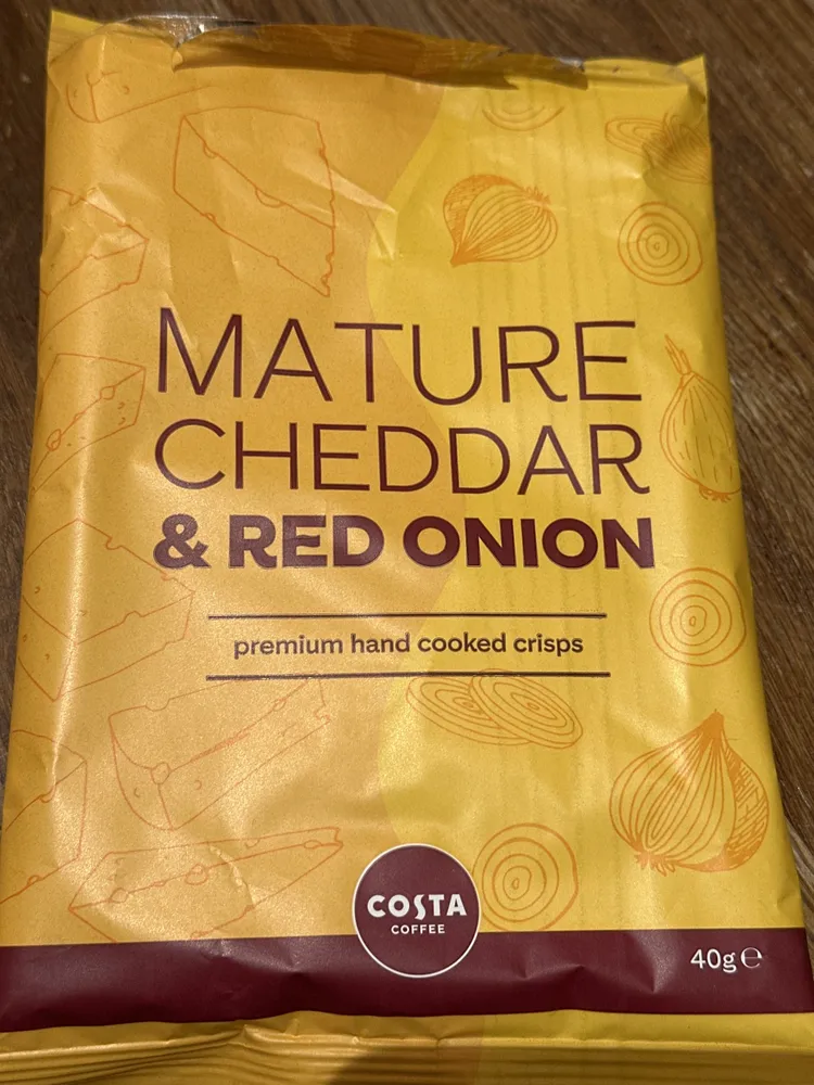 Mature Cheddar & Red Onion Crisps
