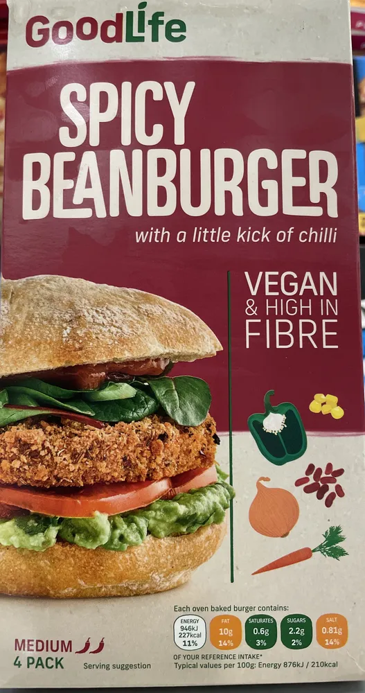 Spicy veg bean burgers