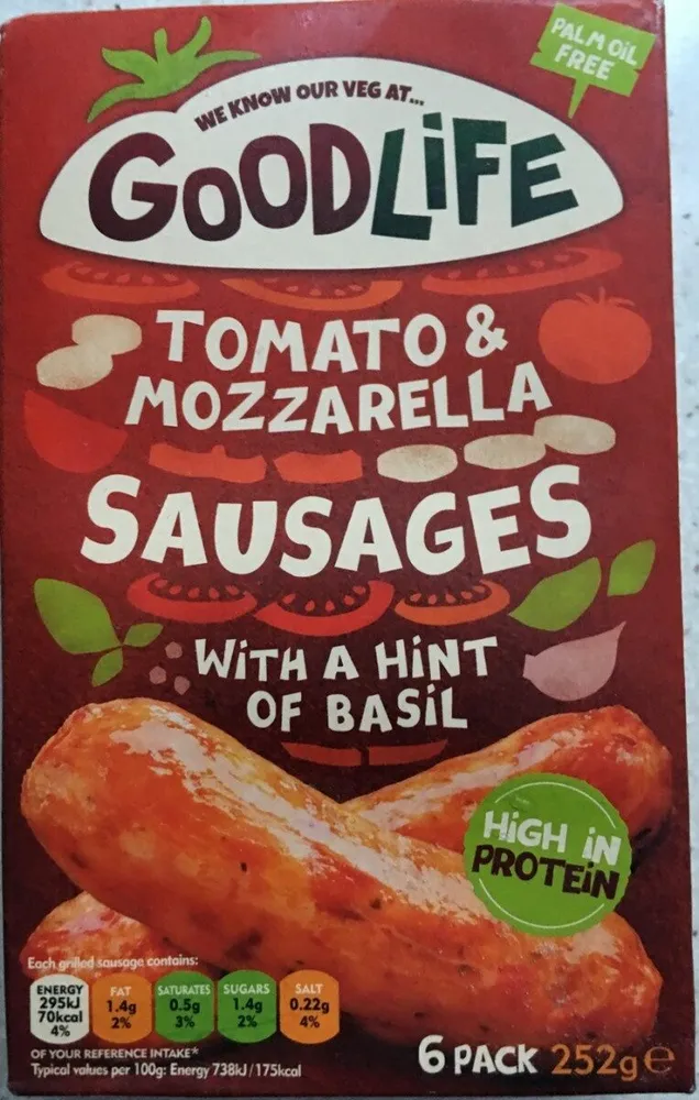 Tomato & Mozzarella sausages