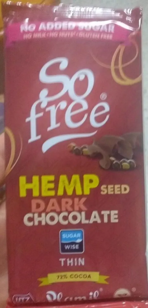 So free hemp seed dark chocolate