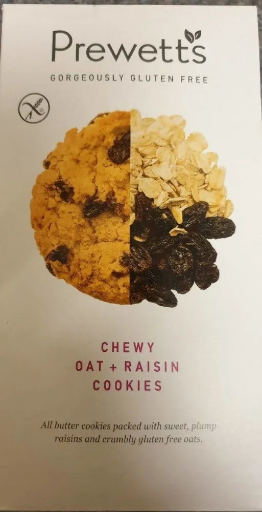 Chewy oat & raisen cookies