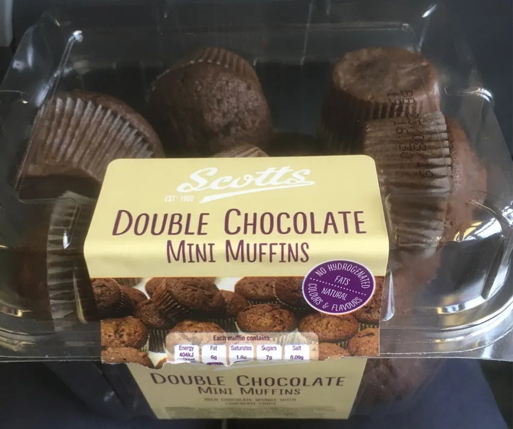 Double chocolate mini muffins