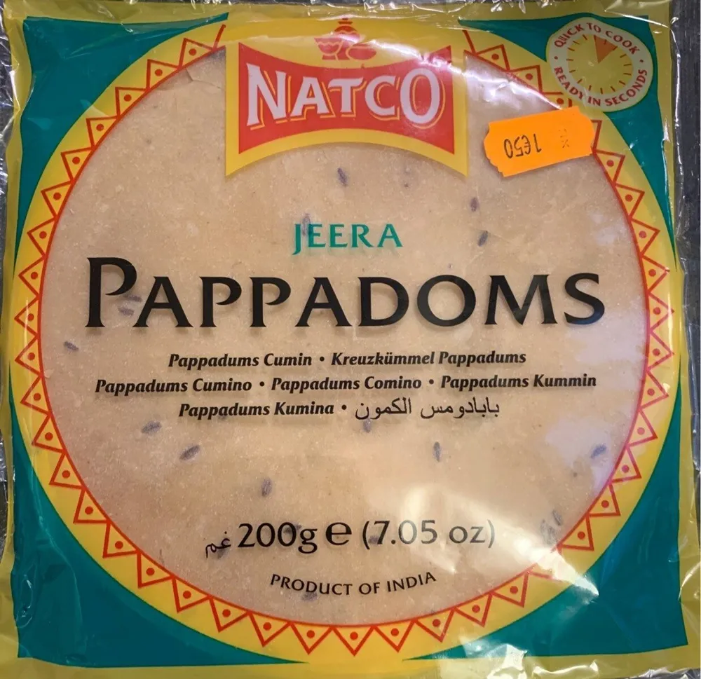 Pappadoms cumin