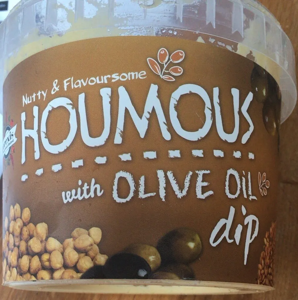 Houmous with olive oil and dip