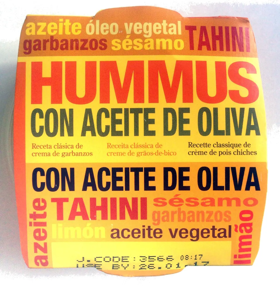 Hummus con aceite de oliva