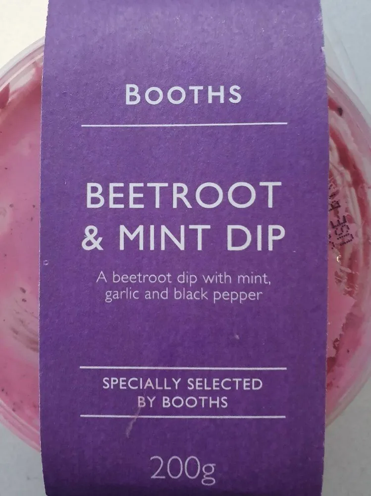 Beetroot mint dip